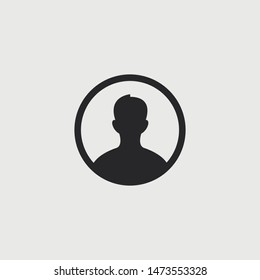 Vector man profile icon. Avatar picture.