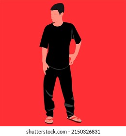 vector of a man relaxing 