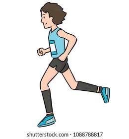 vector of man running