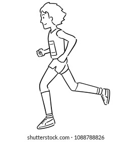 vector of man running