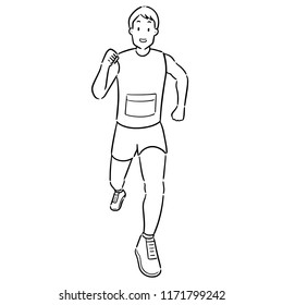 vector of man running