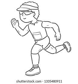 vector of man running