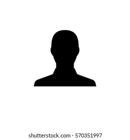 Vector. Man  silhouette / avatar / profile picture. 