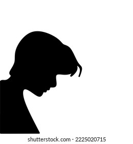 Vector of man silhouette on white background