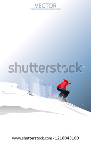 Similar – Skiparadies Tiefschnee