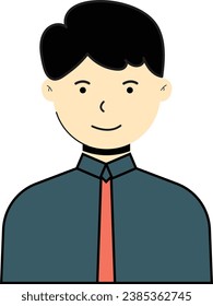vector man for social media profile