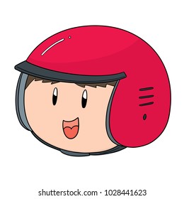 vector of man wearing helmet