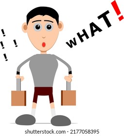 Vector of A Man Who Shocked about His Work