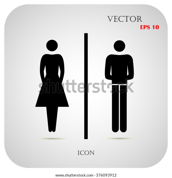 Vector Man Woman Icons Toilet Sign Stock Vector Royalty Free 376093912 Shutterstock 9539