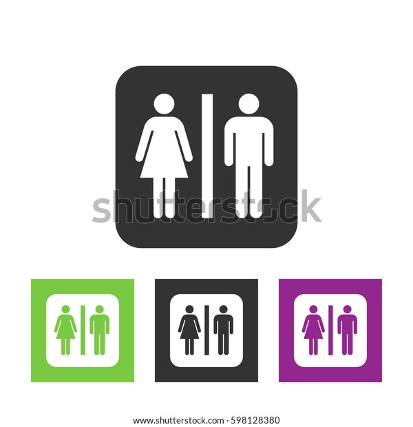 Vector Man Woman Icons Toilet Sign 스톡 벡터로열티 프리 598128380 Shutterstock 5600