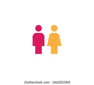 vector man and woman isolated on white background icon