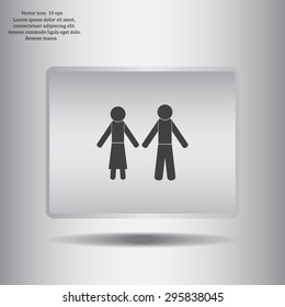 Vector Man & Woman restroom sign