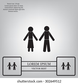 Vector Man & Woman restroom sign