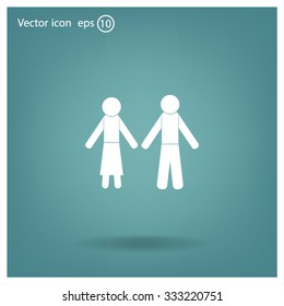 Vector Man & Woman restroom sign