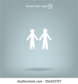 Vector Man & Woman restroom sign