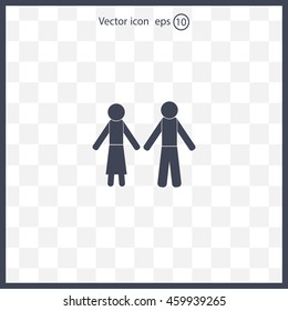 Vector Man & Woman restroom sign