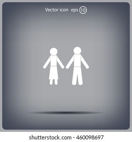 Vector Man & Woman restroom sign