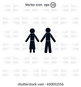 Vector Man & Woman restroom sign