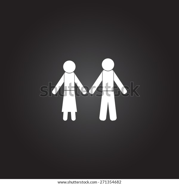 Vector Man Woman Restroom Sign Stock Vector Royalty Free 271354682