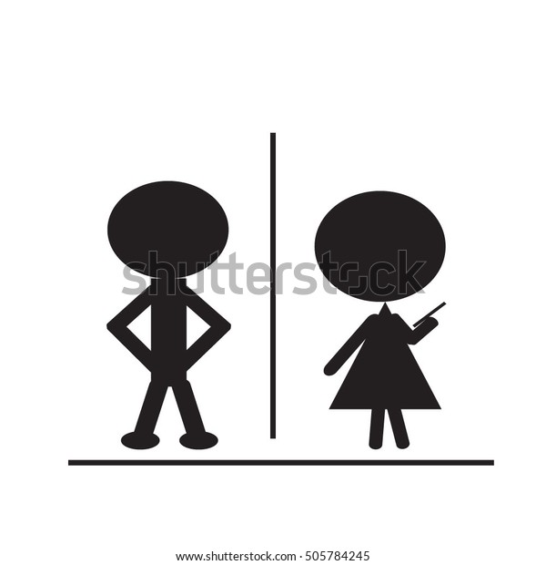 Vector Man Woman Restroom Sign Stock Vector Royalty Free 505784245