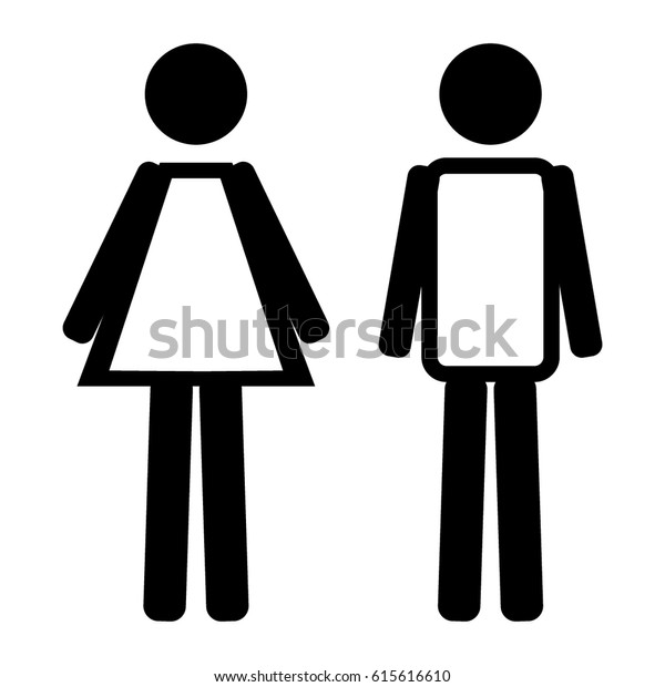 Vector Man Woman Restroom Sign Stock Vector Royalty Free 615616610