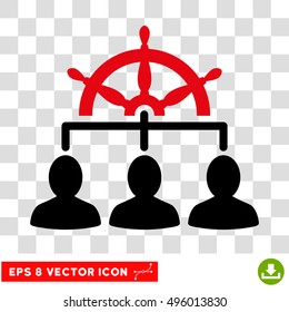 Vector Management EPS vector pictogram. Illustration style is flat iconic bicolor intensive red and black symbol on a transparent background.