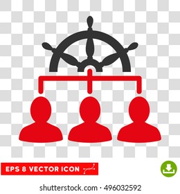 Vector Management EPS vector pictogram. Illustration style is flat iconic bicolor gray and intensive red symbol on a transparent background.
