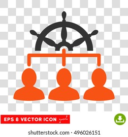Vector Management EPS vector pictograph. Illustration style is flat iconic bicolor gray and orange symbol on a transparent background.