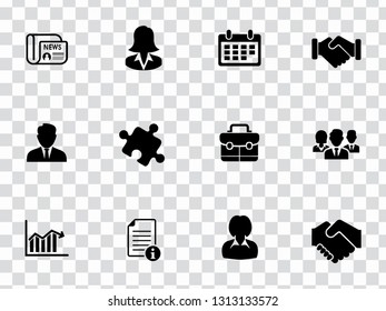 vector management icons set - business project sign symbols. office, teamwork, manager and organization icons