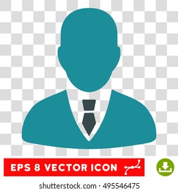 Vector Manager EPS vector icon. Illustration style is flat iconic bicolor soft blue symbol on a transparent background.