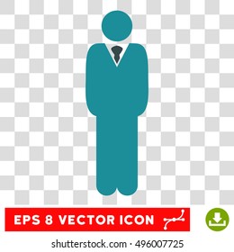 Vector Manager EPS vector icon. Illustration style is flat iconic bicolor soft blue symbol on a transparent background.