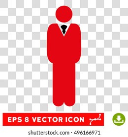 Vector Manager EPS vector pictogram. Illustration style is flat iconic bicolor black and intensive red symbol on a transparent background.