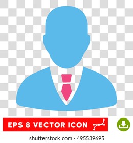 Vector Manager EPS vector pictograph. Illustration style is flat iconic bicolor pink and blue symbol on a transparent background.