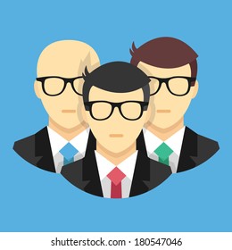 Vector Managment Team Icon