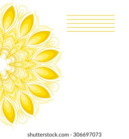 Vector mandala. Abstract vector floral ornamental border. Lace pattern design. Vector ornamental border frame. Can be used for, cards, wedding invitations etc
