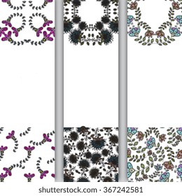 Vector mandala. Abstract vector floral ornamental border. Lace pattern design. Vector ornamental border frame. Can be used for, cards, wedding invitations etc