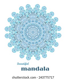 Vector mandala. Abstract lace design. Round pattern good for brochures, banners, cards, invitations etc