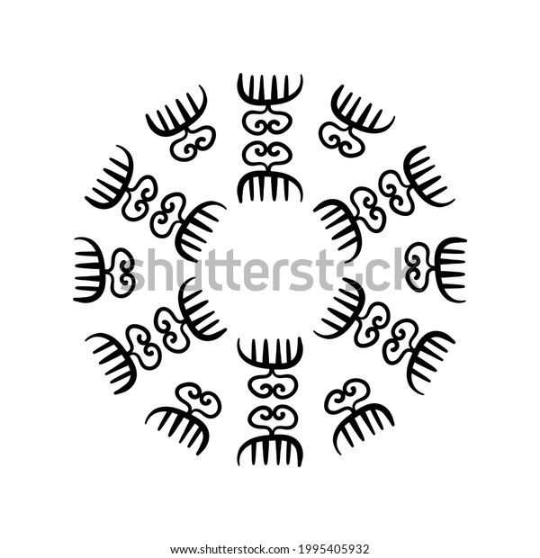 Vector Mandala Ancient Tribal Ethnic Symbols Stock Vector Royalty Free 1995405932 Shutterstock
