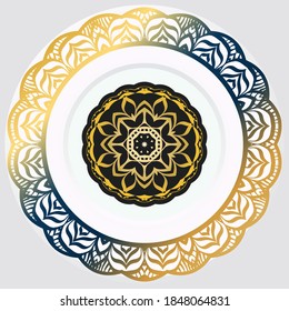 Vector mandala. Arabic, Indian, turkish, pakistan, chinese, ottoman motifs