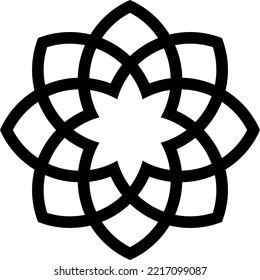 Vector mandala with Arabic pattern