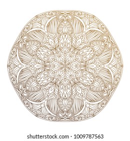 vector Mandala art. Abstract pattern. Vintage decorative asian, islam, indian, arabic, turkish, aztec elements. Coloring page template for background, invitation, birthday, wedding cards, wallpaper 26