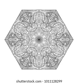 vector Mandala art. Abstract pattern. Vintage decorative asian, islam, indian, arabic, turkish, aztec elements. 