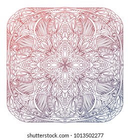 vector Mandala art. Abstract pattern. Vintage decorative asian, islam, indian, arabic, turkish, aztec elements. Coloring page template for background, invitation, birthday, wedding cards, wallpaper 21