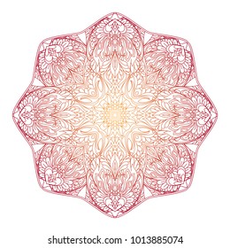 vector Mandala art. Abstract pattern. Vintage decorative asian, islam, indian, arabic, turkish, aztec elements. Coloring page template for background, invitation, birthday, wedding cards, wallpaper 13