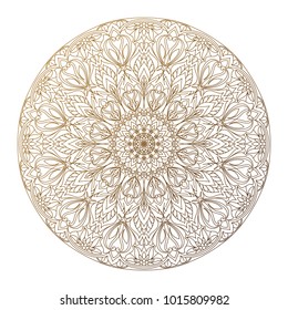 vector Mandala art. Abstract pattern. Vintage decorative asian, islam, indian, arabic, turkish, aztec elements. Coloring page template for background, invitation, birthday, wedding cards, wallpaper 01