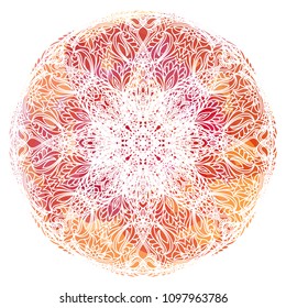 vector Mandala art. Abstract pattern. Vintage decorative asian, islam, indian, arabic, turkish, aztec elements. Watercolor motif template: background, invitation, birthday, wedding cards