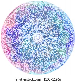 vector Mandala art. Abstract pattern. Vintage decorative asian, islam, indian, arabic, turkish, aztec elements. Watercolor motif template: background, invitation, birthday, wedding cards, wallpaper 02