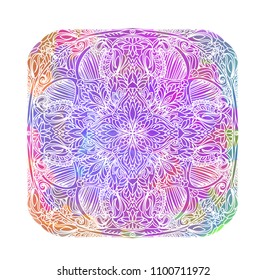 vector Mandala art. Abstract pattern. Vintage decorative asian, islam, indian, arabic, turkish, aztec elements. Watercolor motif template: background, invitation, birthday, wedding cards, wallpaper 21