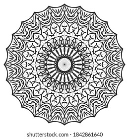 Vector mandala art or circular pattern for decoration elements, meditation poster, stress relief, henna, adult colouring book , decoration card