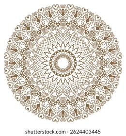 Vektor Mandala Kunst Mandala Design einzeln auf weißem Hintergrund